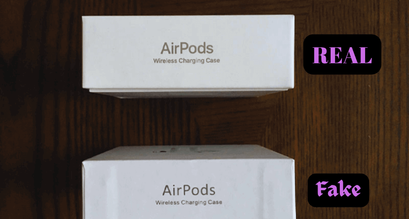 phân biệt airpods real và airpods fake