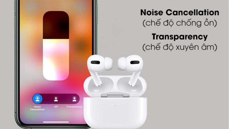 chế độ xuyên âm, chống ồn chủ động trên Airpods Pro